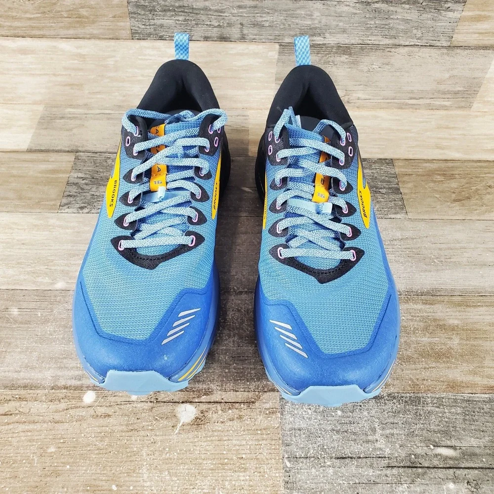 Brooks Cascadia 16 Womens Shoes Sz 11.5 B Running Blue Black Yellow Sneakers